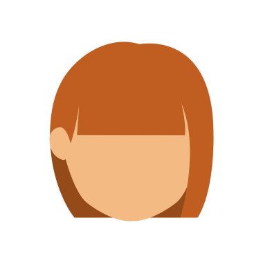 İzole kız baş tasarım