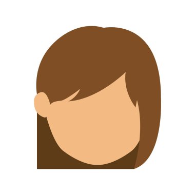 İzole kız baş tasarım