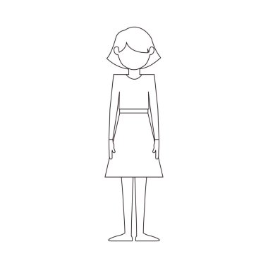 İzole kız tasarım