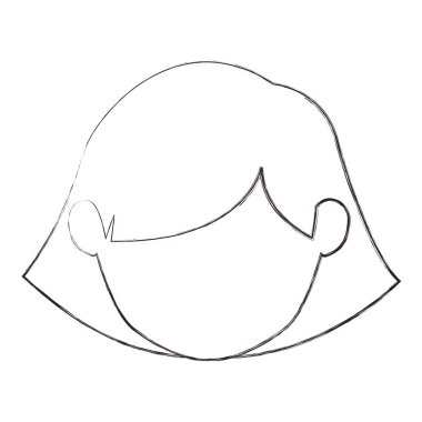 İzole kız baş tasarım