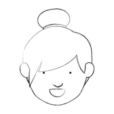 İzole kız baş tasarım