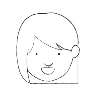 İzole kız baş tasarım