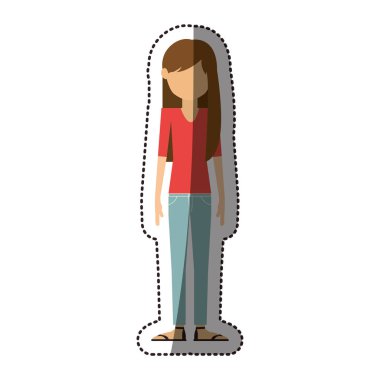 İzole kız tasarım