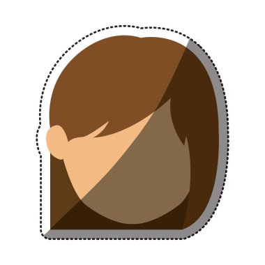 İzole kız baş tasarım