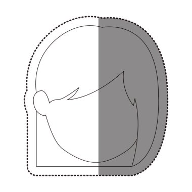 İzole kız baş tasarım