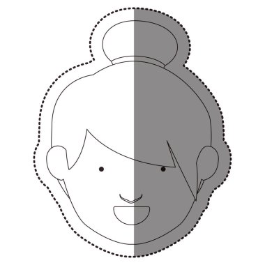 İzole kız baş tasarım