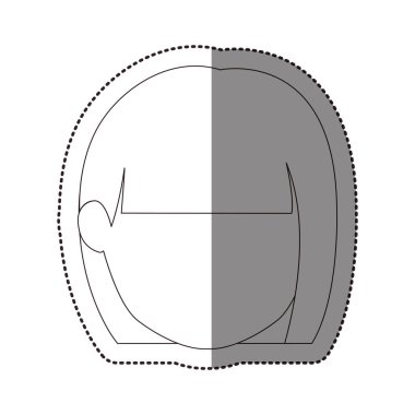 İzole kız baş tasarım