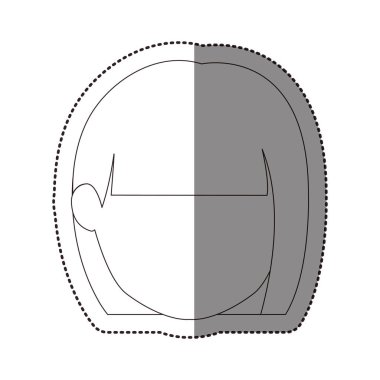 İzole kız baş tasarım