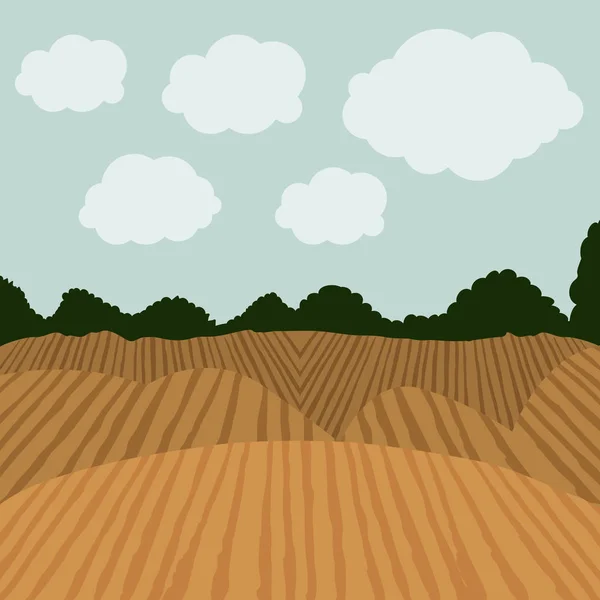 Jordbruk landskapsdesign — Stock vektor
