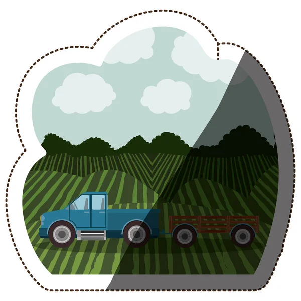 Isolated farm truck design — Stock Vector