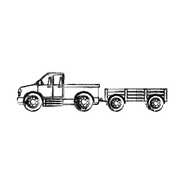 孤立した農場トラック設計 — ストックベクタ