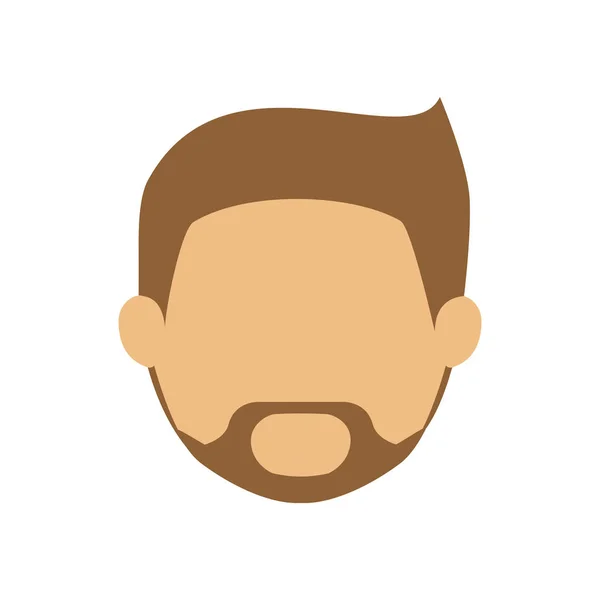 Hombre aislado con diseño de barba — Vector de stock