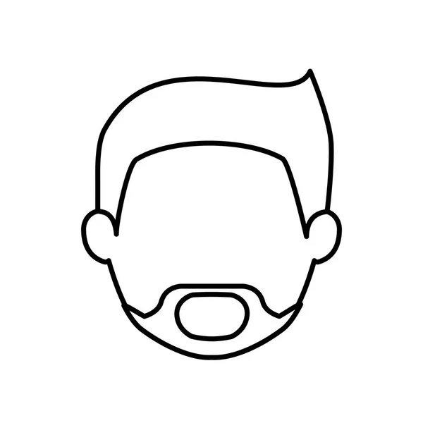 Izolované muž s vousy designem — Stockový vektor