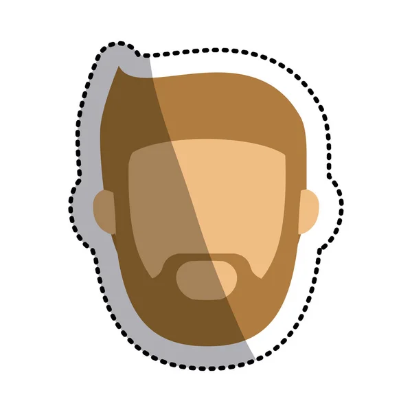 Homem isolado com design de barba — Vetor de Stock