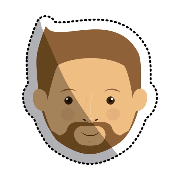 Hombre aislado con diseño de barba — Vector de stock