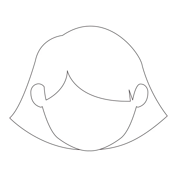 Diseño de cabeza de chica aislada — Archivo Imágenes Vectoriales