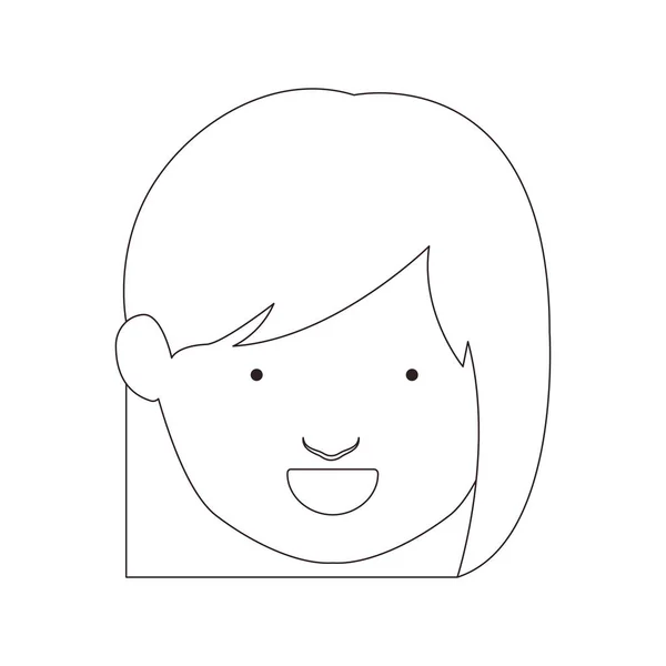 Isolated girl head design — Stock Vector