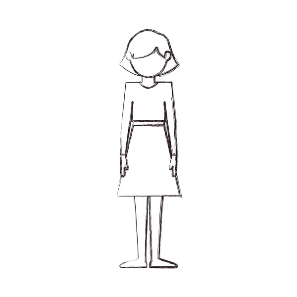 Конструкція ізольованих дівчина — стоковий вектор