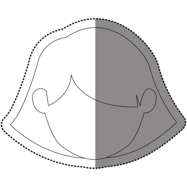 Diseño de cabeza de chica aislada — Vector de stock