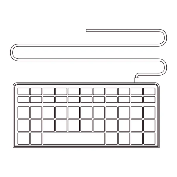 Design isolata del dispositivo tastiera — Vettoriale Stock