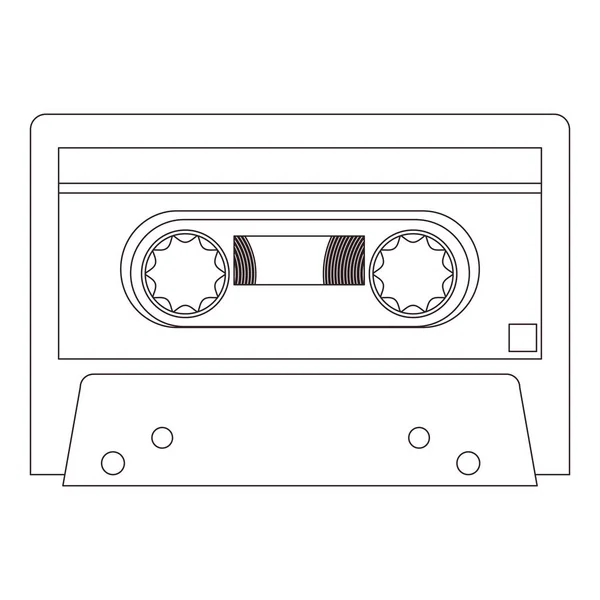 Diseño de dispositivo de cassette aislado — Archivo Imágenes Vectoriales