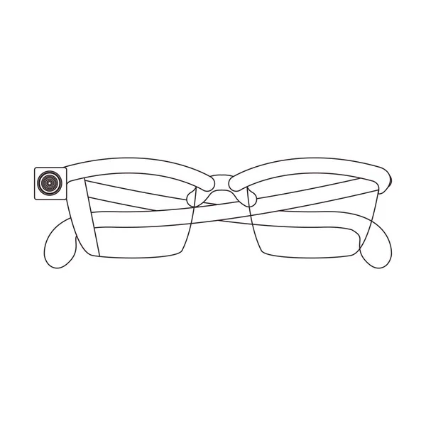 Diseño de gafas inteligentes aisladas — Vector de stock