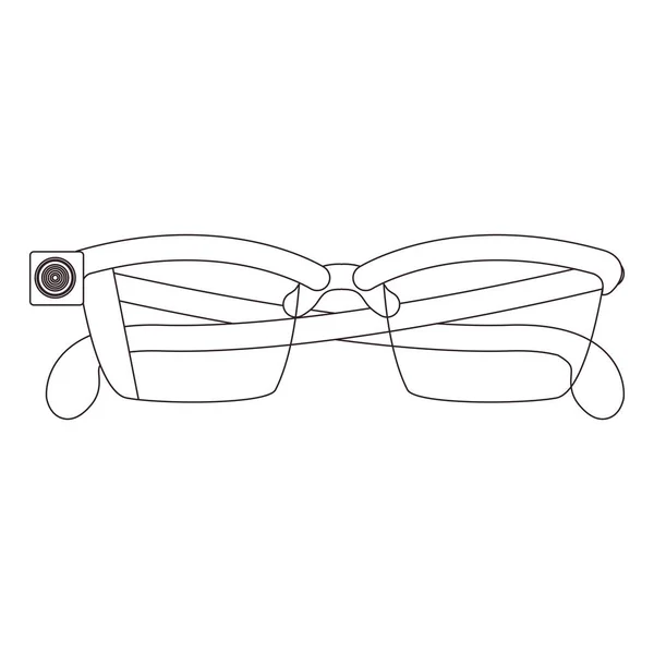 Geïsoleerde slimme bril ontwerp — Stockvector