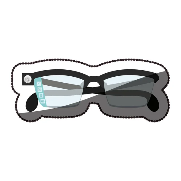 Progettazione di occhiali intelligenti isolati — Vettoriale Stock