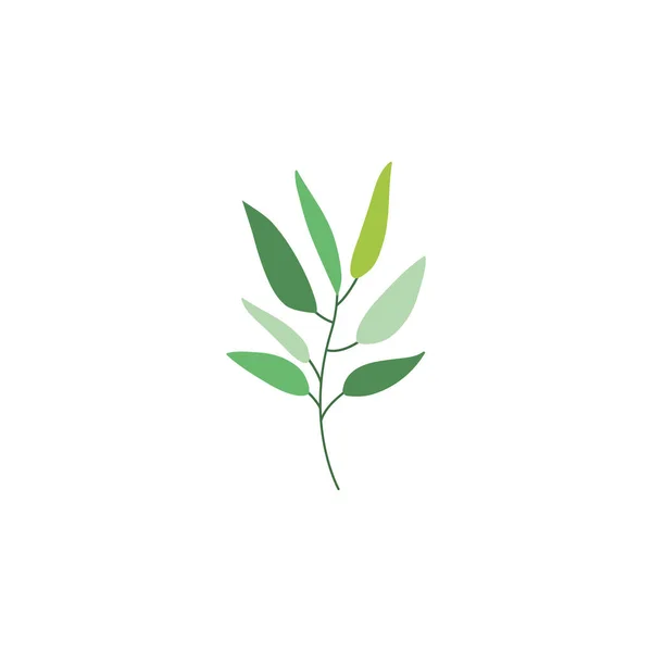 Isolierte Blätter Dekoration Design — Stockvektor