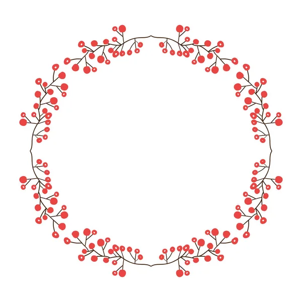 Flores aisladas corona diseño — Archivo Imágenes Vectoriales