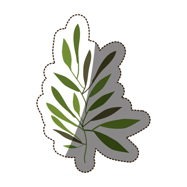 격리 된 잎 장식 디자인 — 스톡 벡터