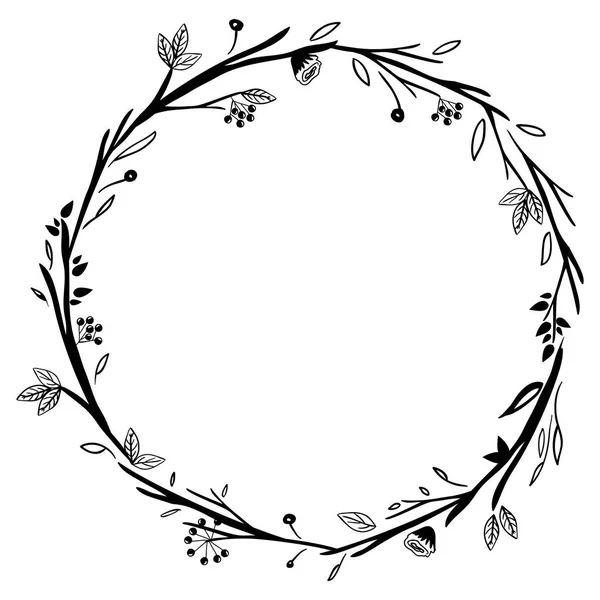 Diseño de corona de hojas aisladas — Vector de stock