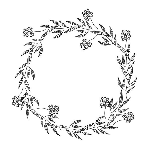 Diseño de corona de hojas aisladas — Vector de stock