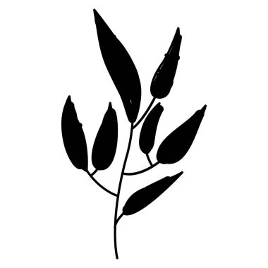 İzole yaprakları çelenk tasarım