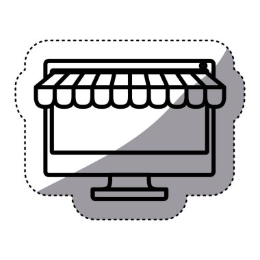 İzole bilgisayar ve tasarım alışveriş