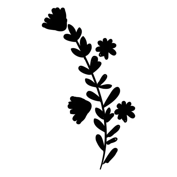 격리 된 꽃 장식 디자인 — 스톡 벡터
