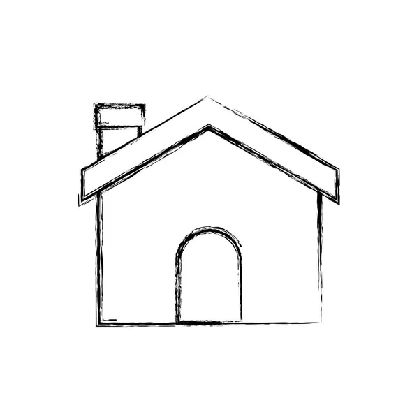 Conception de maison isolée — Image vectorielle