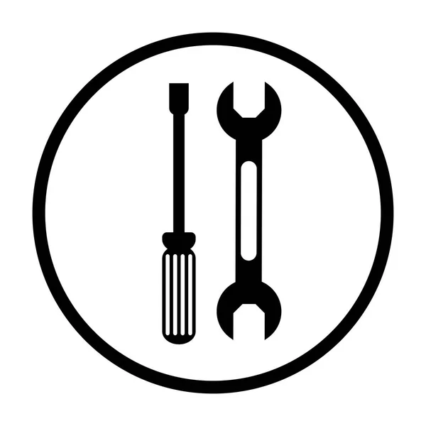 Isolated wrench and screwdriver design — Stock Vector