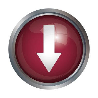 İzole ok düğmesini tasarım içinde