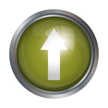 İzole ok düğmesini tasarım içinde