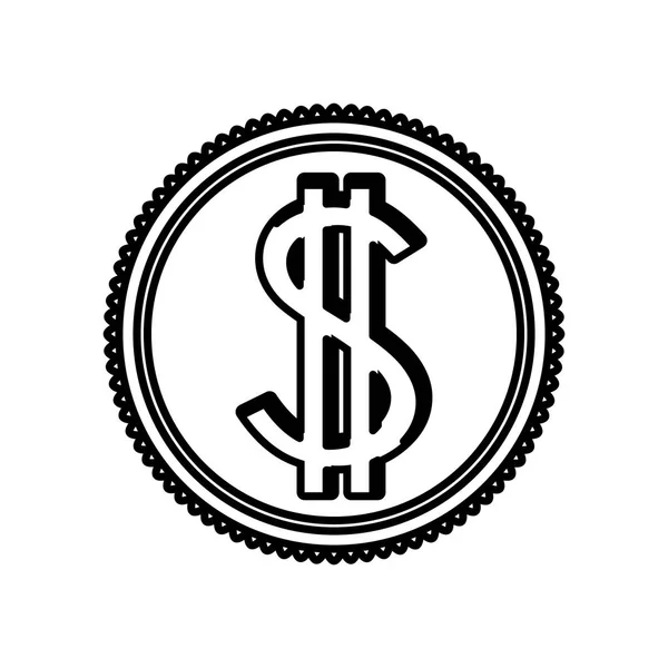 Wzór monety na białym tle — Wektor stockowy