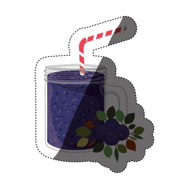 İzole yaban mersini suyu tasarım