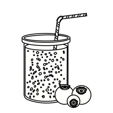 İzole yaban mersini suyu tasarım