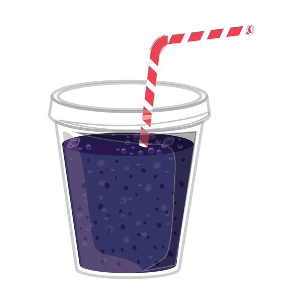 孤立的蓝莓汁设计 — 图库矢量图片