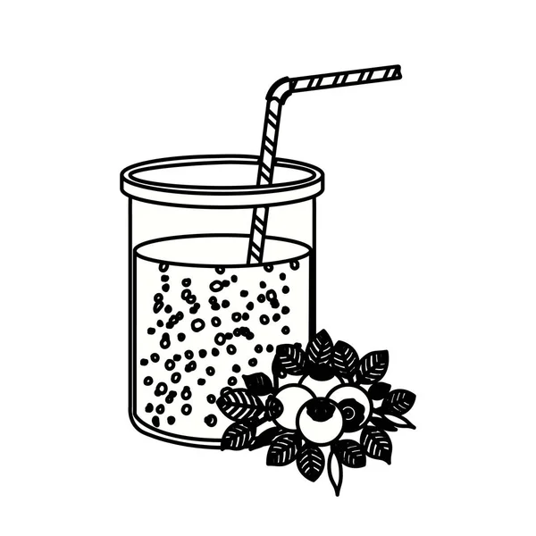 Design isolado de suco de mirtilo — Vetor de Stock