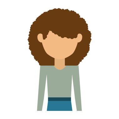 İzole avatar kadın tasarım