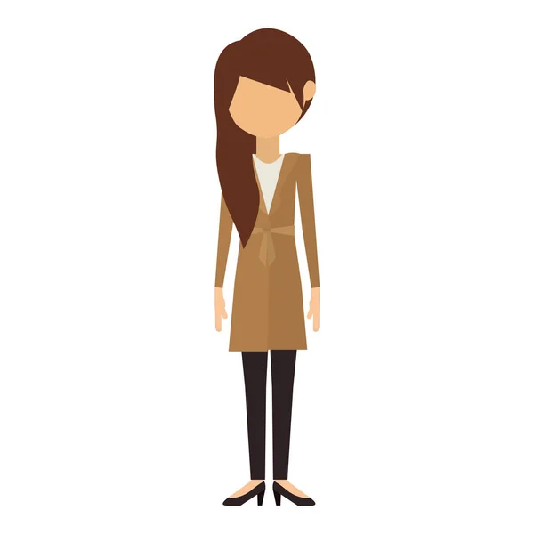 Diseño de mujer avatar aislado — Vector de stock