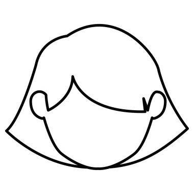 İzole kadın baş tasarım