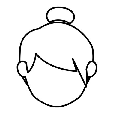 İzole kadın baş tasarım