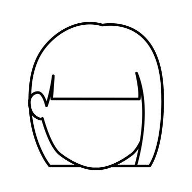 İzole kadın baş tasarım